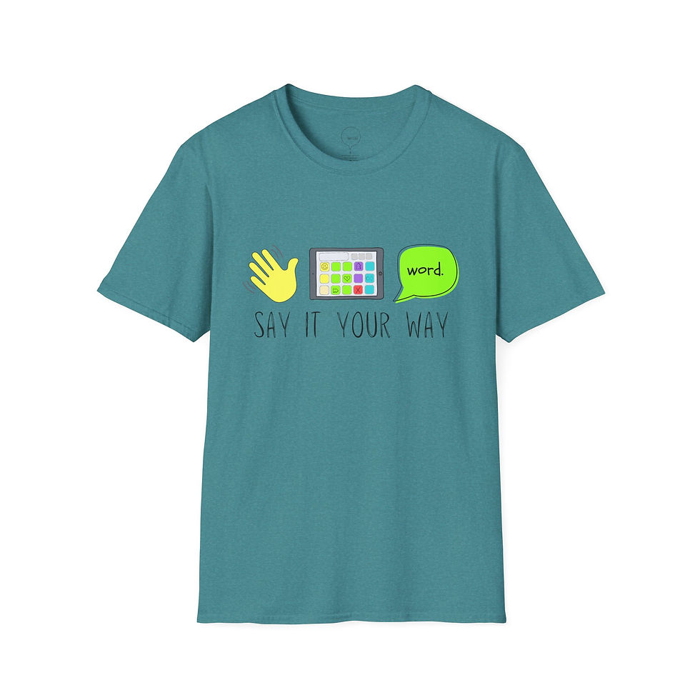 Thumbnail:  "Say it Your Way" AAC - Adult Unisex Soft T-Shirt - Light Colors