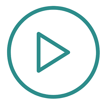 Clipart of a circle with a triangle in the center to symbolize "play"