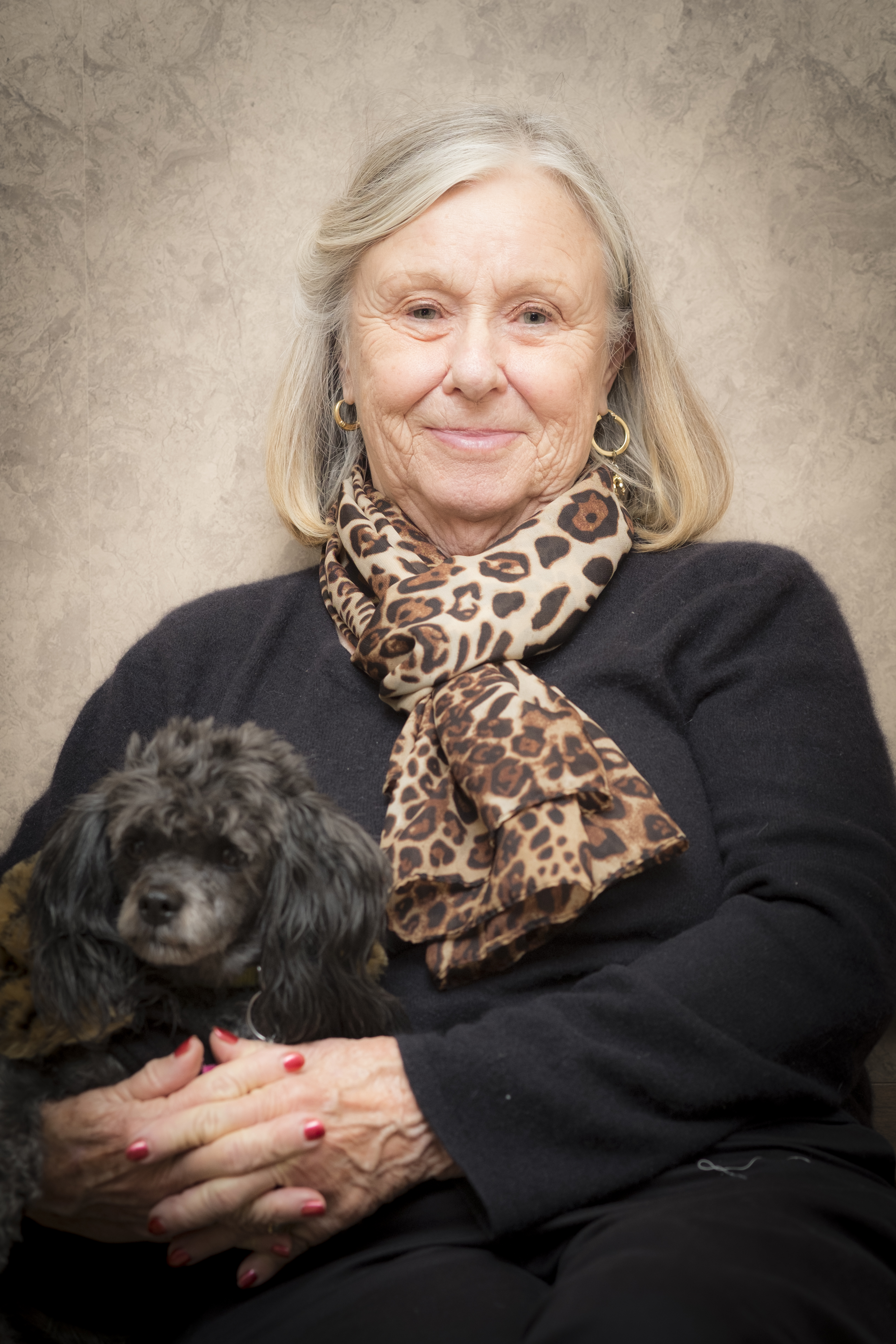 Middle-aged woman with dog