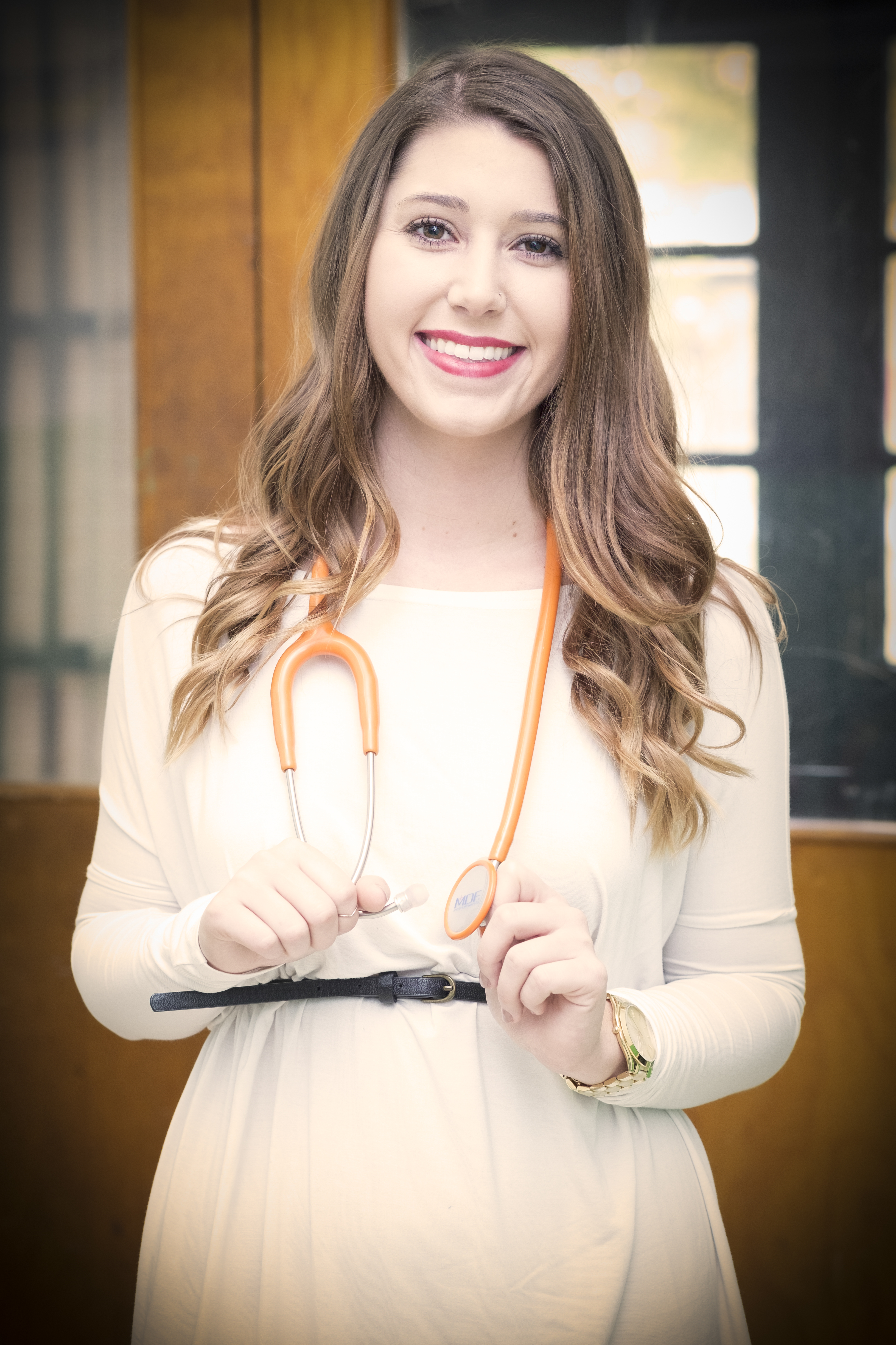 Young lady with stethoscope