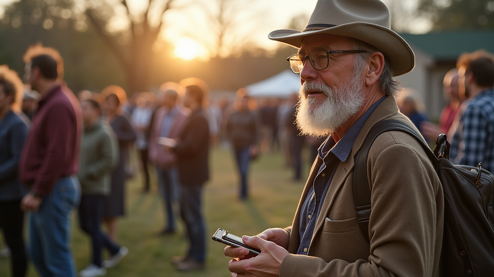 Eye-level view of a community gathering in Harford County
