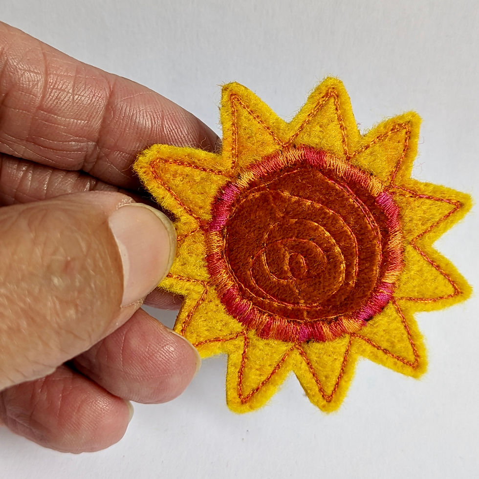Free Motion Embroidery Machine - Make Brooches on Felt