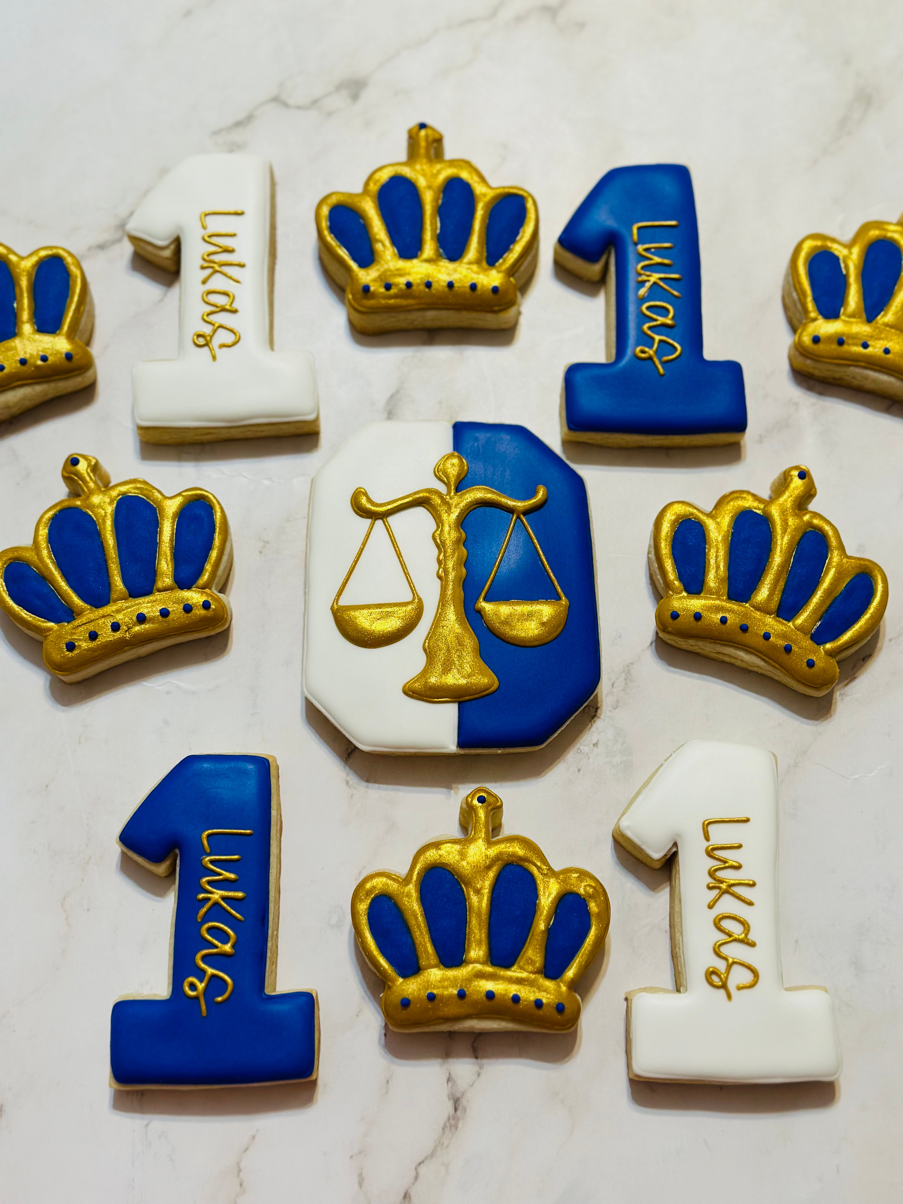 ROYAL ONE BIRTHDAY COOKIES