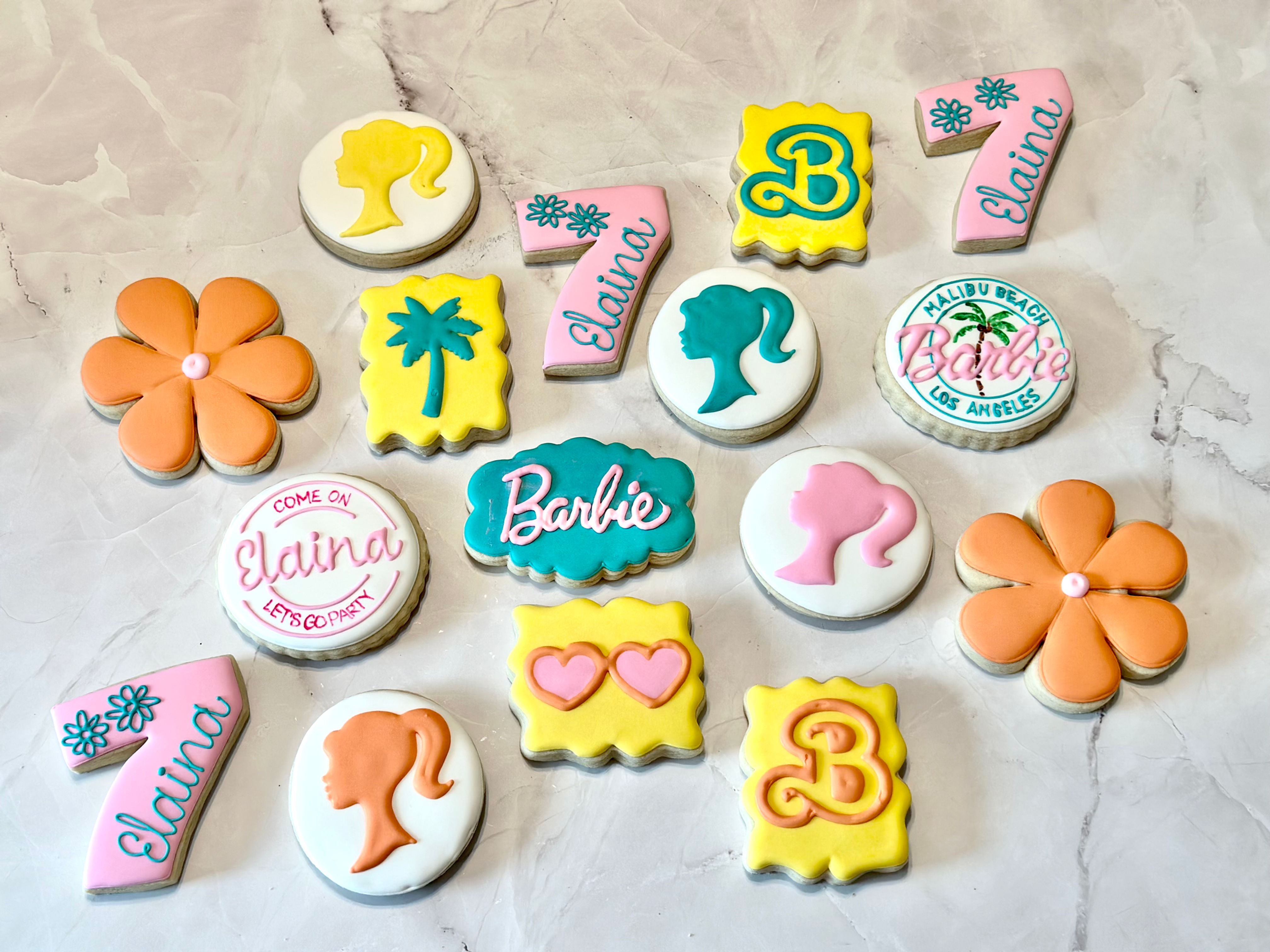 MALIBU BARBIE BIRTHDAY COOKIES