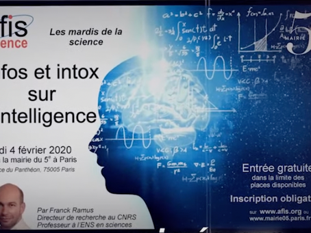 Infos et intox sur l'intelligence : retours sur la conférence de Franck Ramus pour l'AFIS