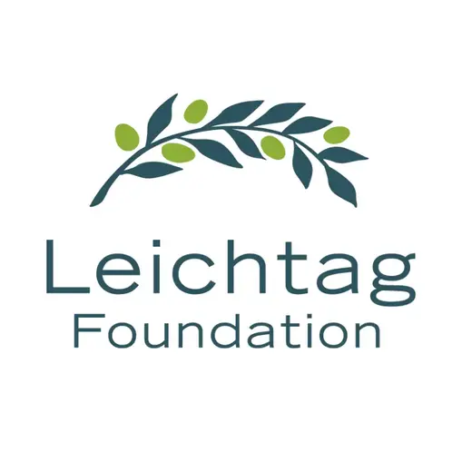 Leichtag Foundation logo with olive branch and leaves, Foundation text below.