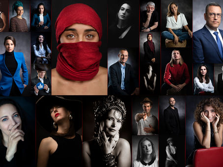 קולאז פורטרטים. צילום: שרון גבאי