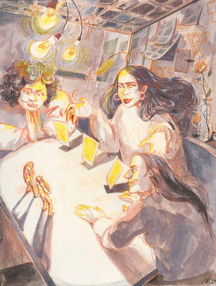 Tarot time at the knalgele kubus by anneka robeyns residency art comics