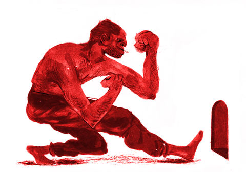 rouwdouwer de standaard illustratie illustration illustrator anneka robeyns editorial krant tijdschrift ink 