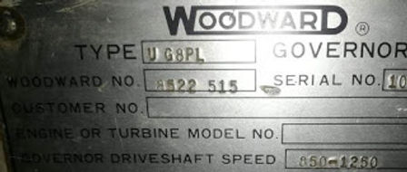 UG8PL GOVERNOR We have for sale UG8-PL WOODWARD Governor 2 pieces we have for sale woodward no H8520