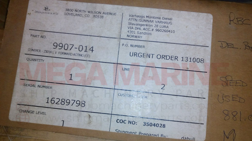Worldwide Shipping: Woodward 9907-014 SPEED CONTROL 2301A