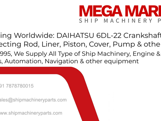 Shipping Worldwide: DAIHATSU 6DL-22 Crankshaft, Connecting Rod, Liner, Piston, Cover, Pump & other parts
