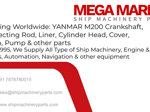 Shipping Worldwide: YANMAR M200 Crankshaft, Connecting Rod, Liner, Cylinder Head, Cover, Piston, Pump & other parts