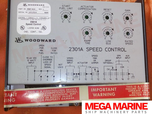 Доставка по всему миру: Woodward 9907-014 РЕГУЛЯТОР СКОРОСТИ 2301A