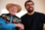elderly man with caregiver