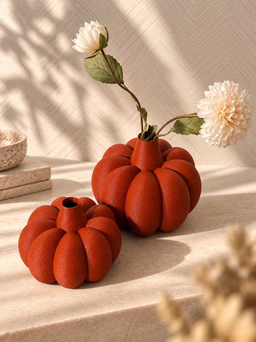 Pumpkin Twist Vaas Rusty Red