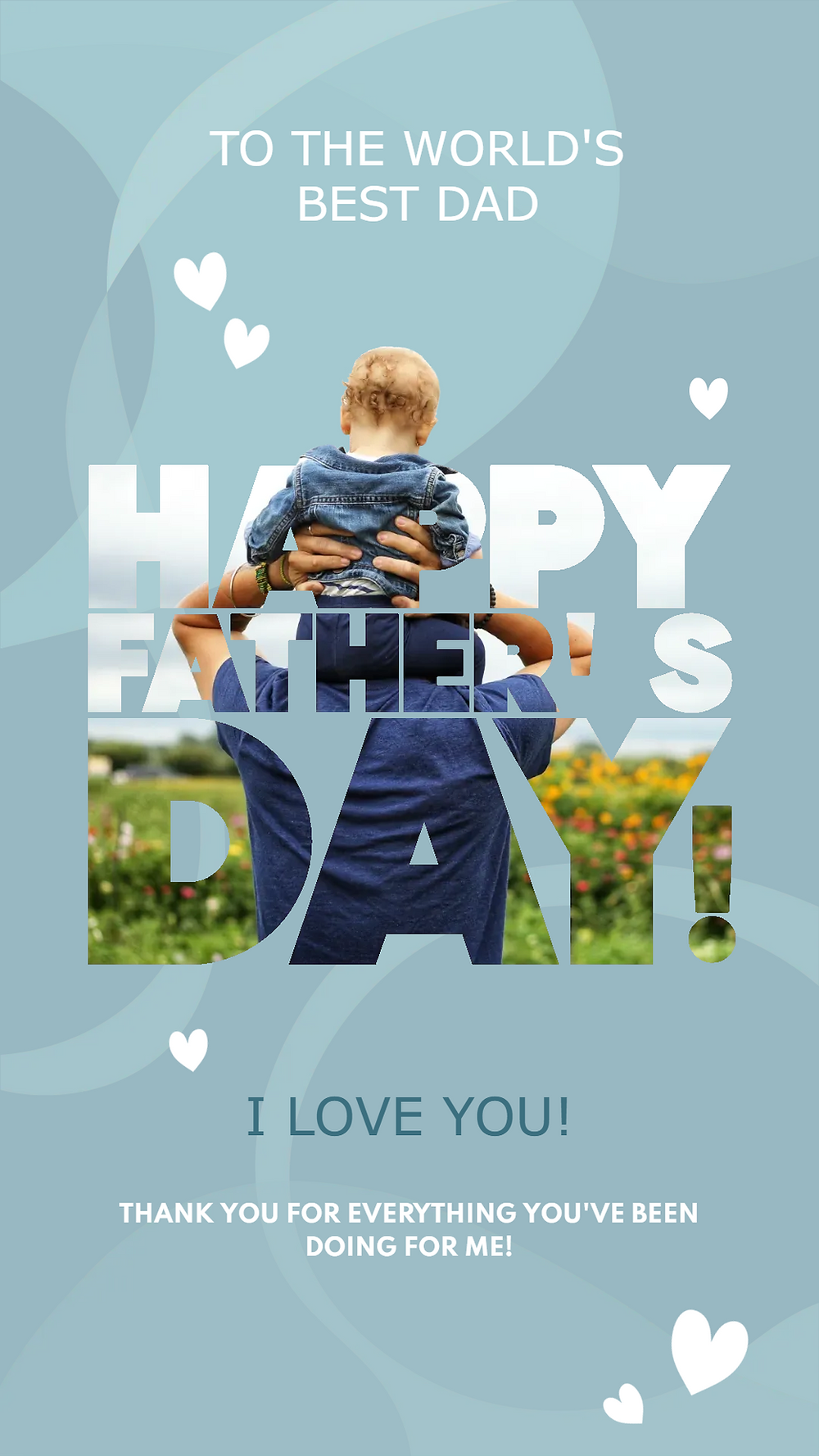 happy father's day greeting card social media story template