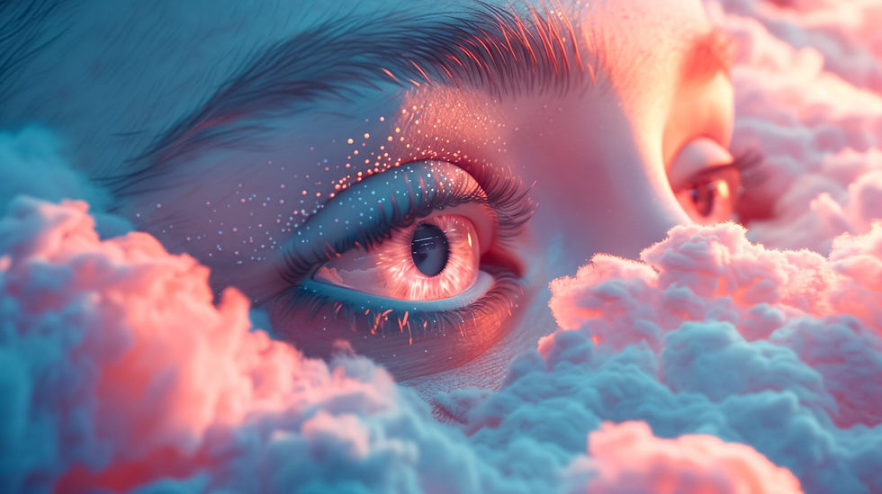 Serene woman surrounded by clouds made using ai image generator @ 123RF