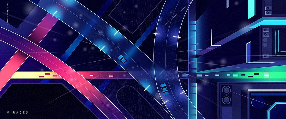 Gorgeous Neon Architecture by Romain Trystram