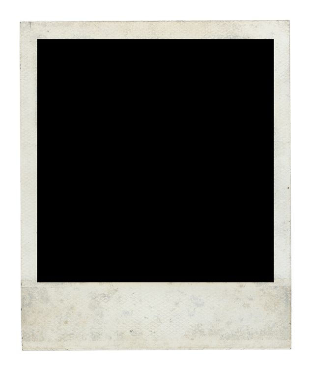 Stock Photo - Old Dirty Polaroid Frame Front Side with Clipping Path