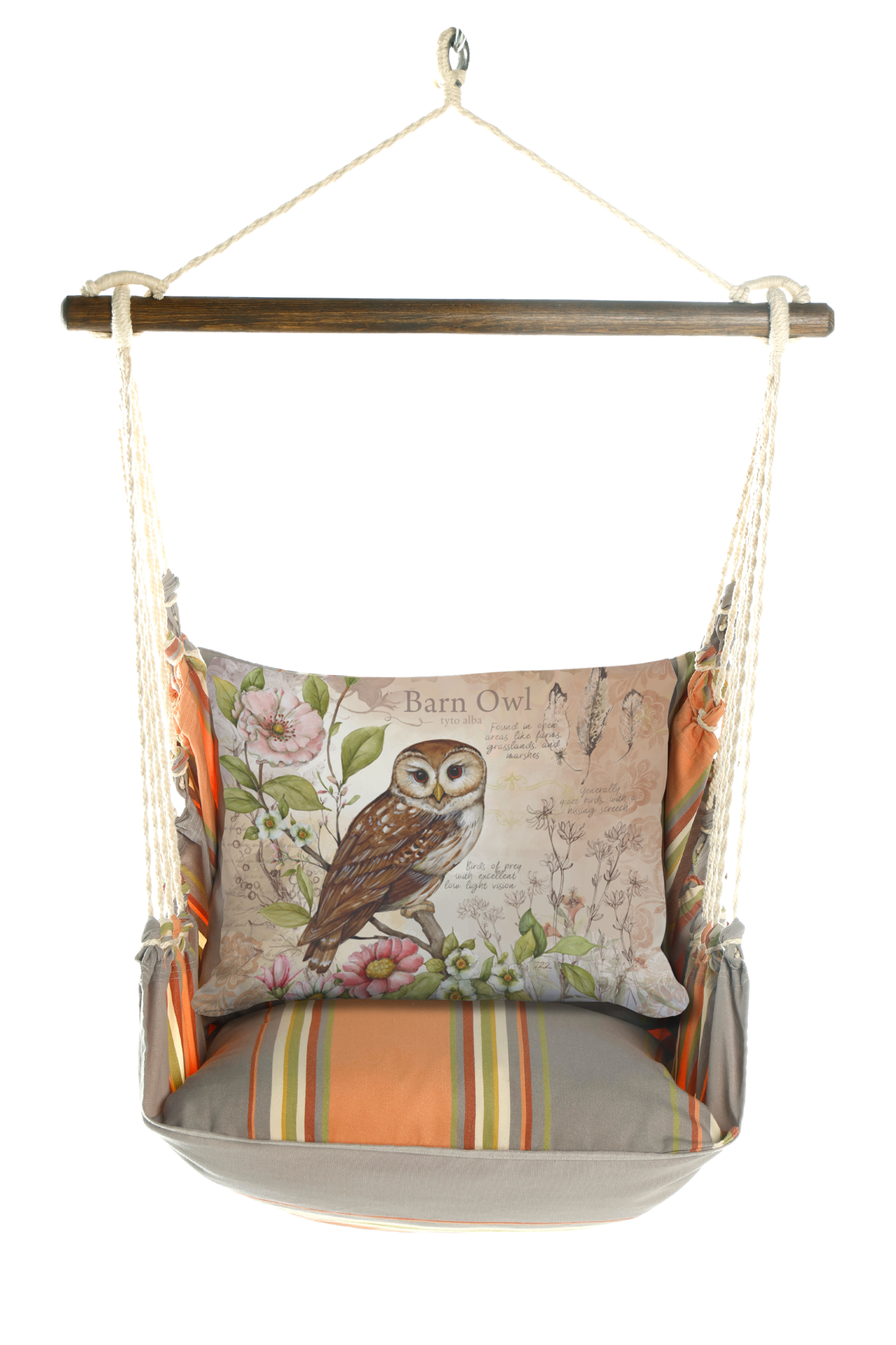 Hammock Swing 4-piece Set - Serene Sunset w/ Barn Owl