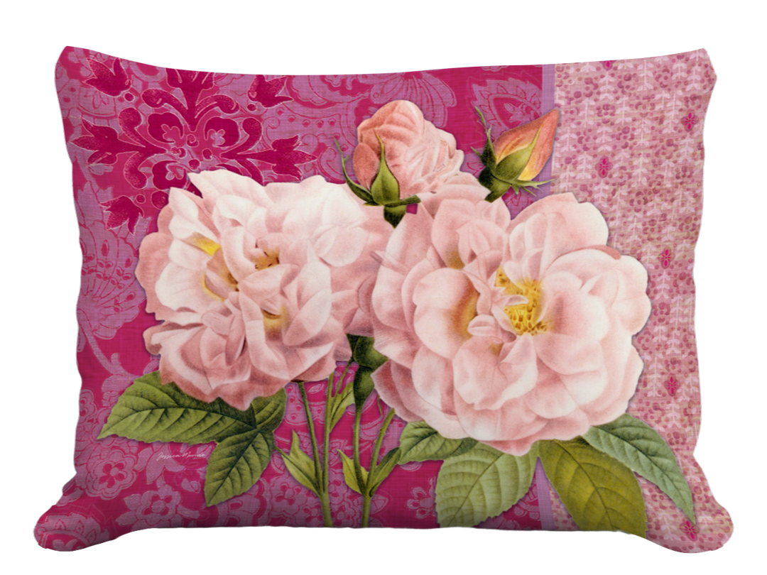 Pillow - Roses on Pink