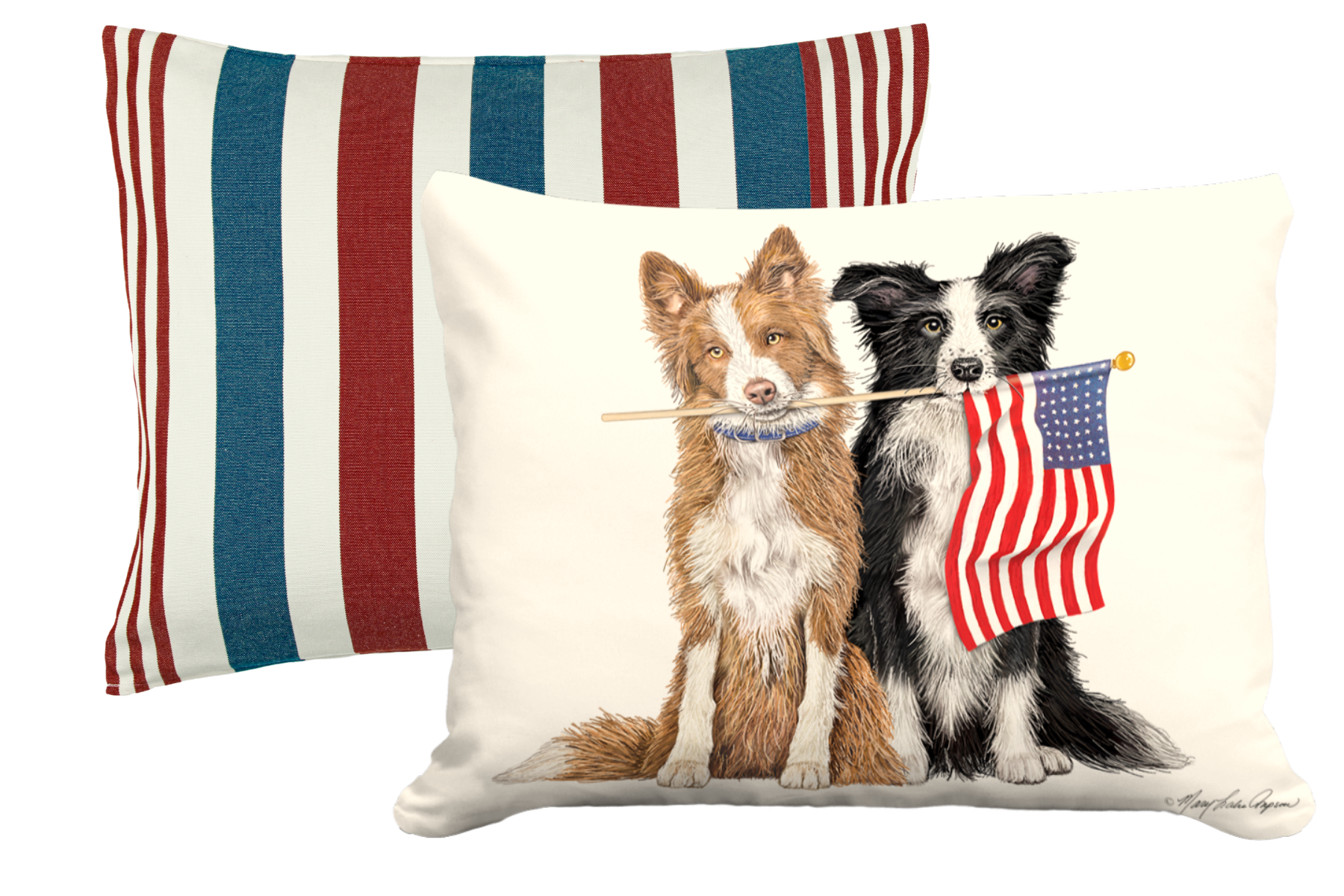 Pillow Bundle - Stars & Stripes + Patriotic Collies (19x24")
