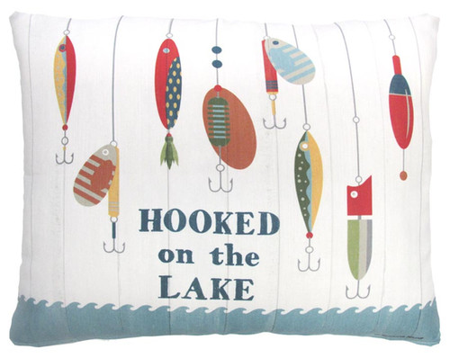 Lake Time Hand Hooked Pillow main image 1