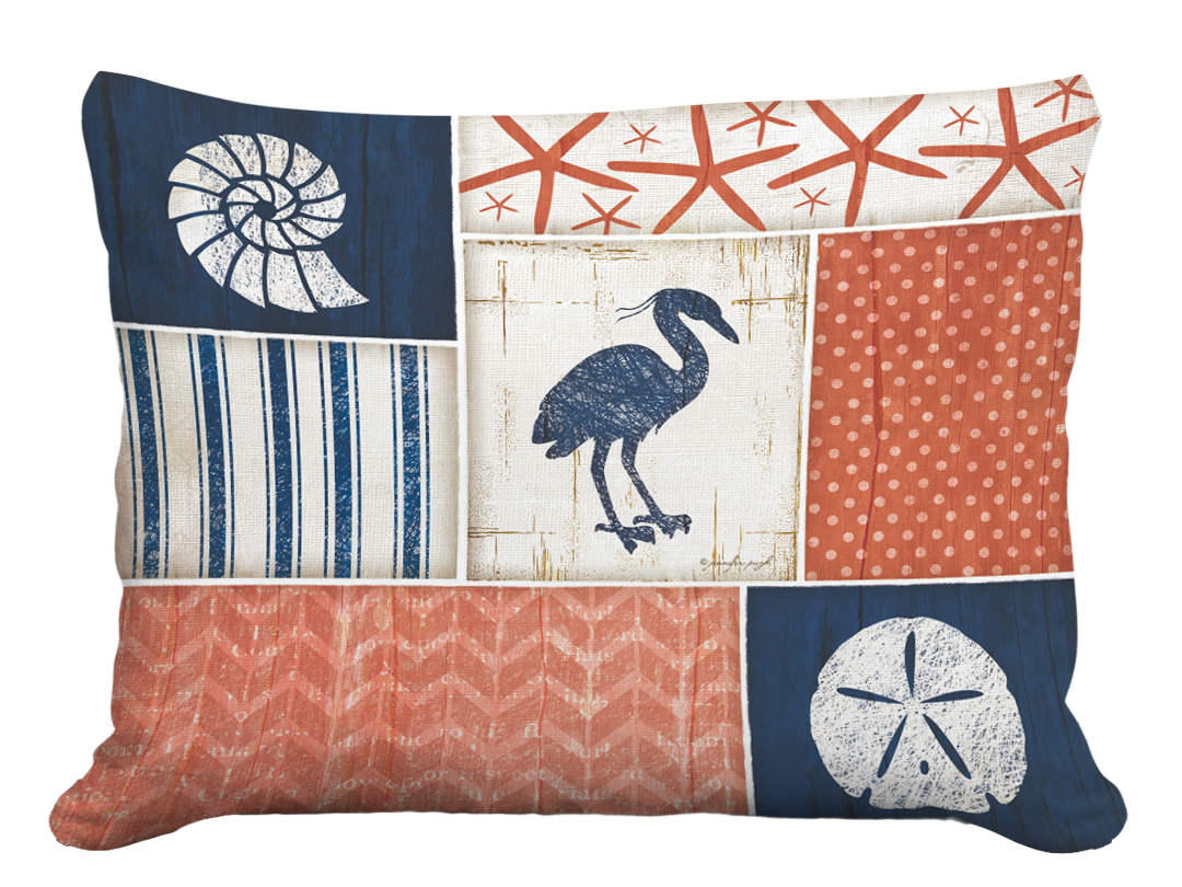 Pillow - Egret Patchwork