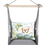 Thumbnail: Hammock Swing 4-piece Set - Gray Solid w/ Butterfly Study