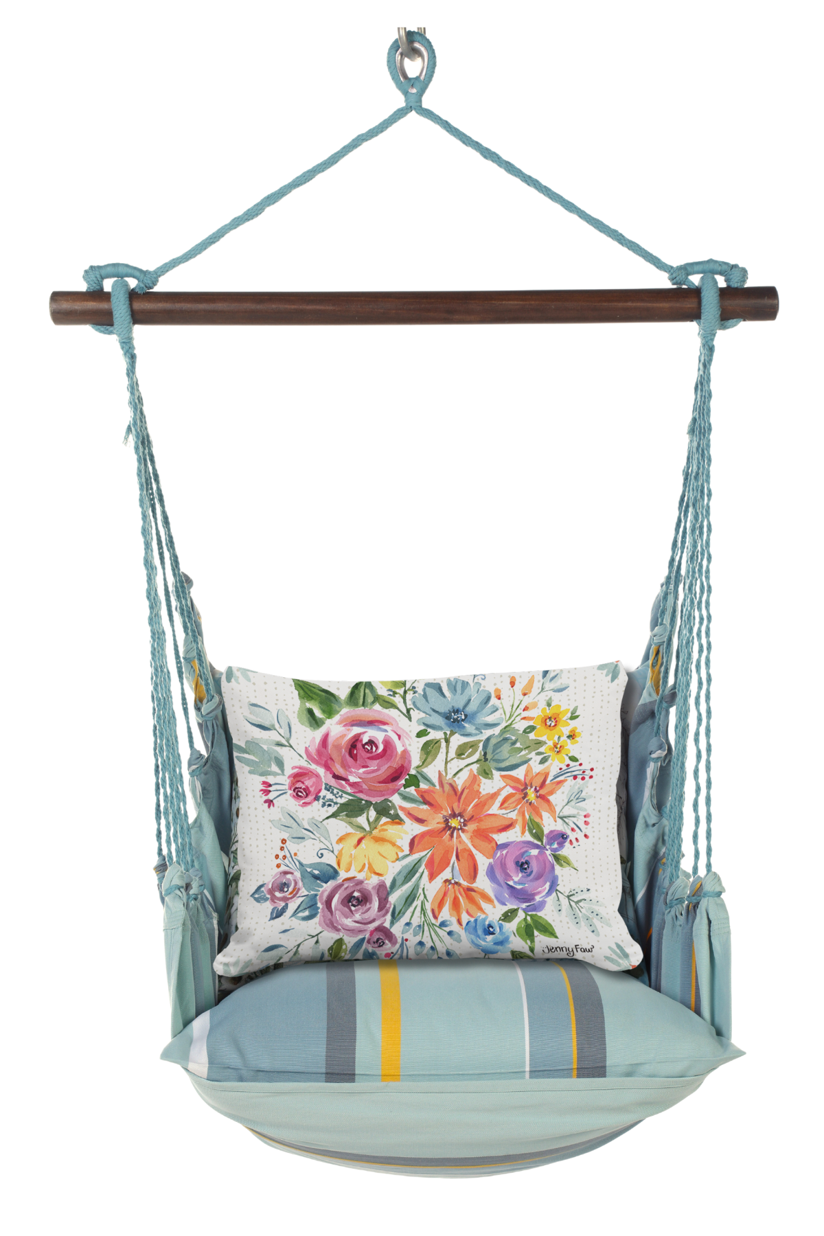 Hammock Swing 4-piece Set - Azure Bay w/ Lush Bouquet