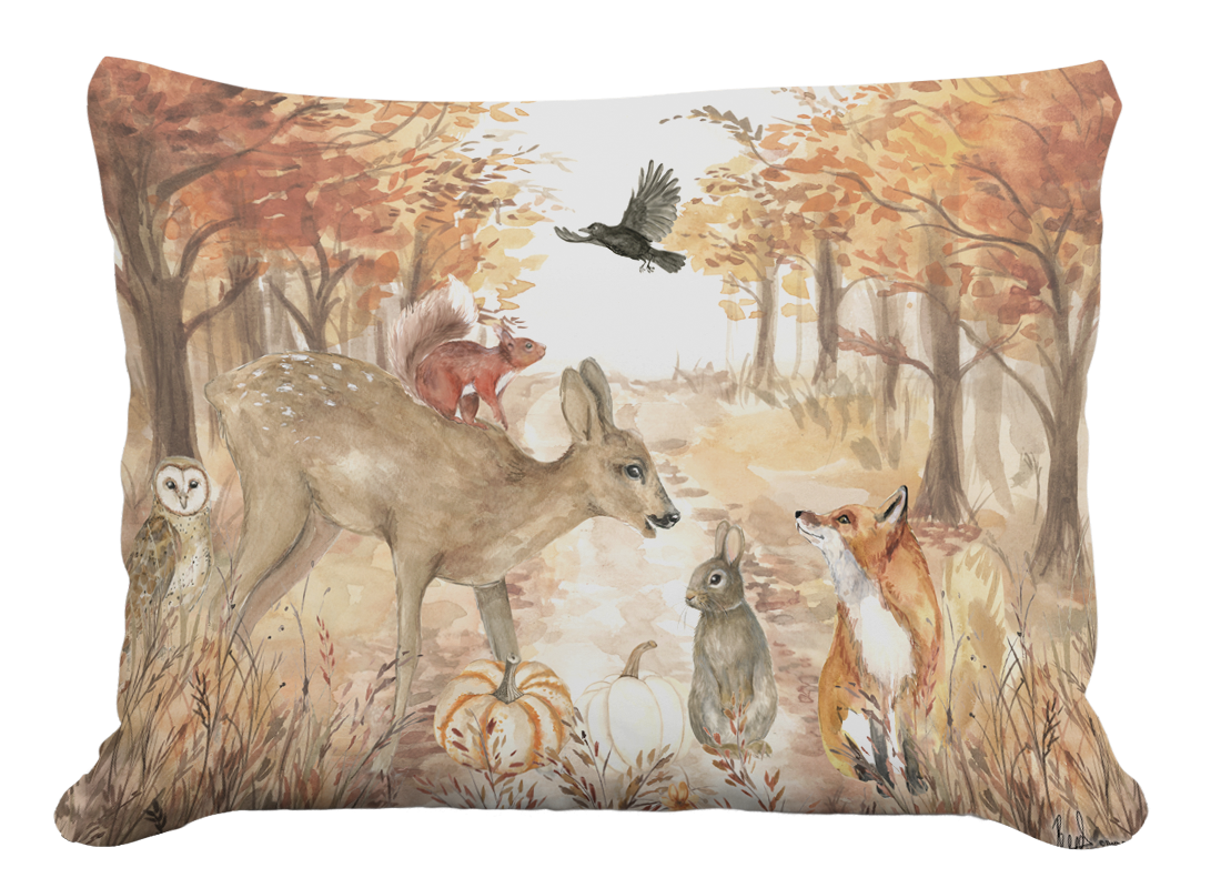 Pillow - Animals in Woodland