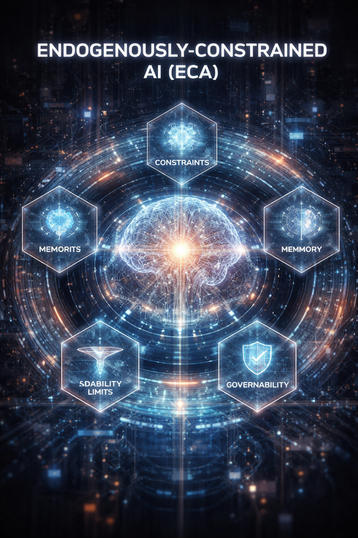 Endogenously-Constrained AI (ECA)