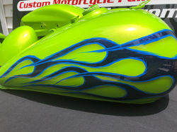 VTX1300 green w/blue flames