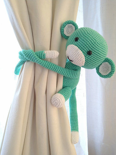 Monkey the Curtain Holder On Curtain