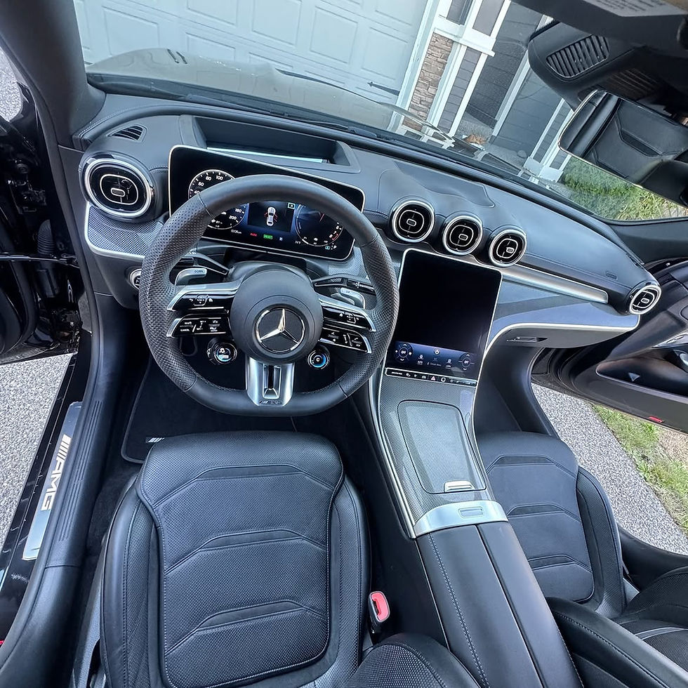 Modern Mercedes-Benz interior with digital dashboard