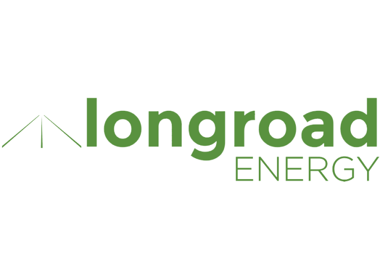 Longroad ENERGY company logo with green text and mountain graphic.