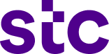 Purple stc logo on black background, representing the brand's identity.