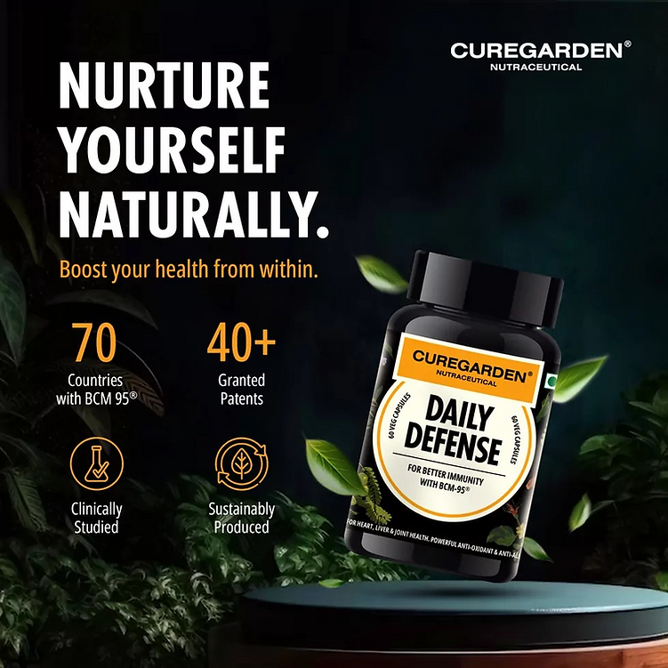 Specs Curegarden Daily Defense Turmeric Immunity Booster Supplement 60 Nos
