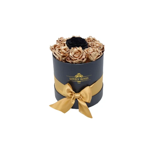 Small Gold Roses Small Round 24K Gold Preserved Roses | Lovely Roses