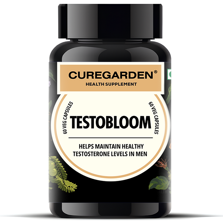 Front Curegarden Testobloom For Testosterone Supplement 60 Caps