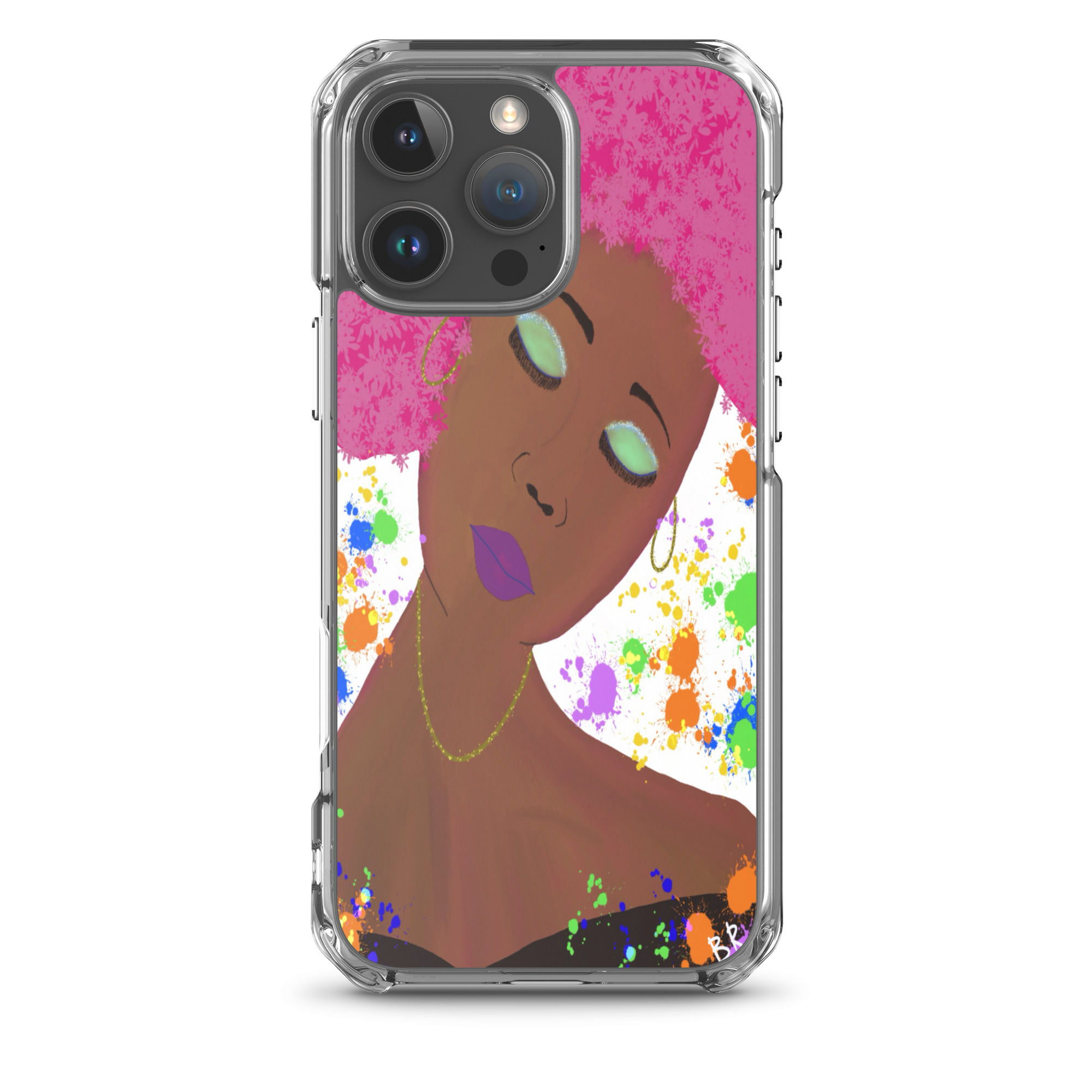'Melanin Blossom' MagSafe® clear case for iPhone®