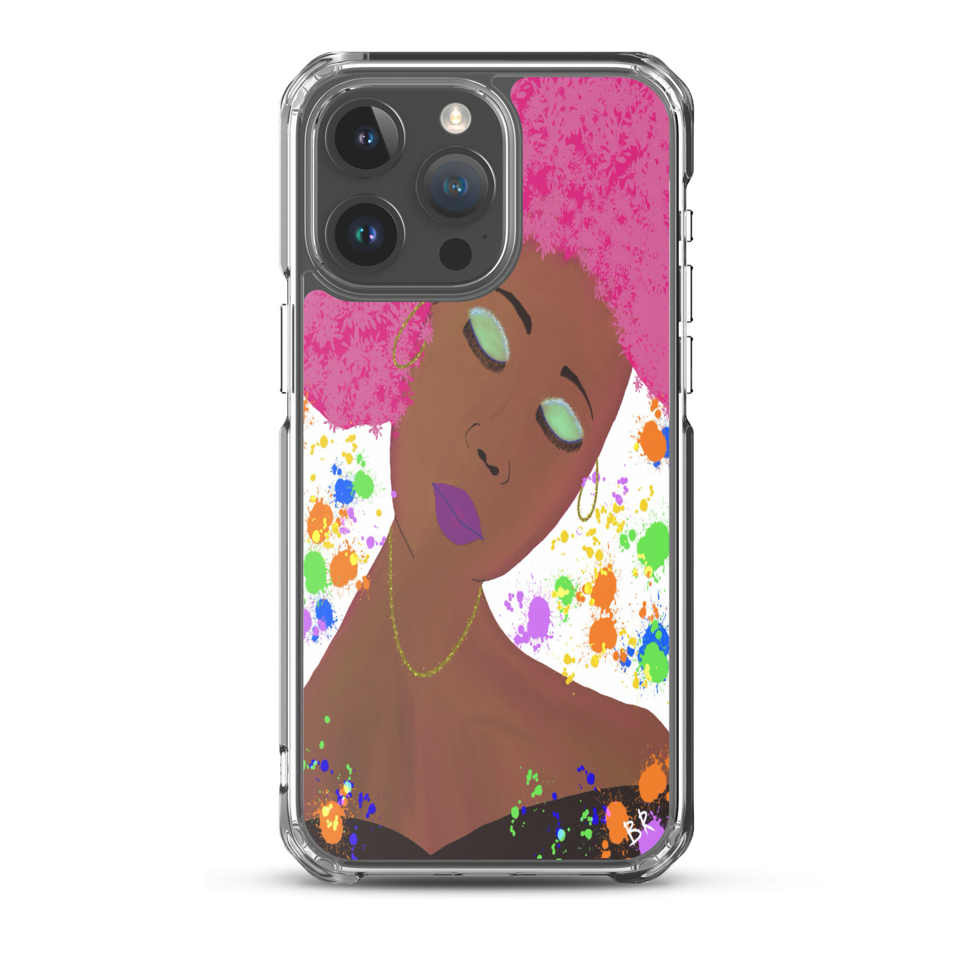 'Melanin Blossom' MagSafe® clear case for iPhone®
