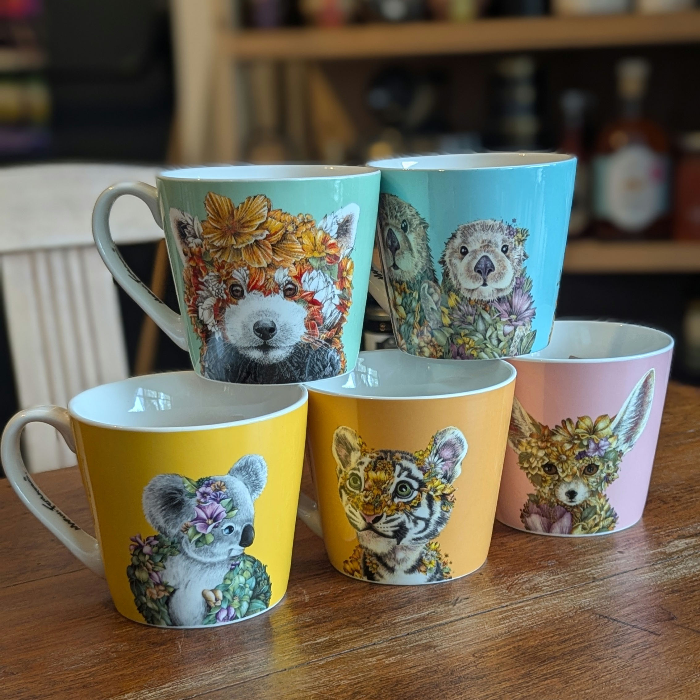 Mug animaux fleuris