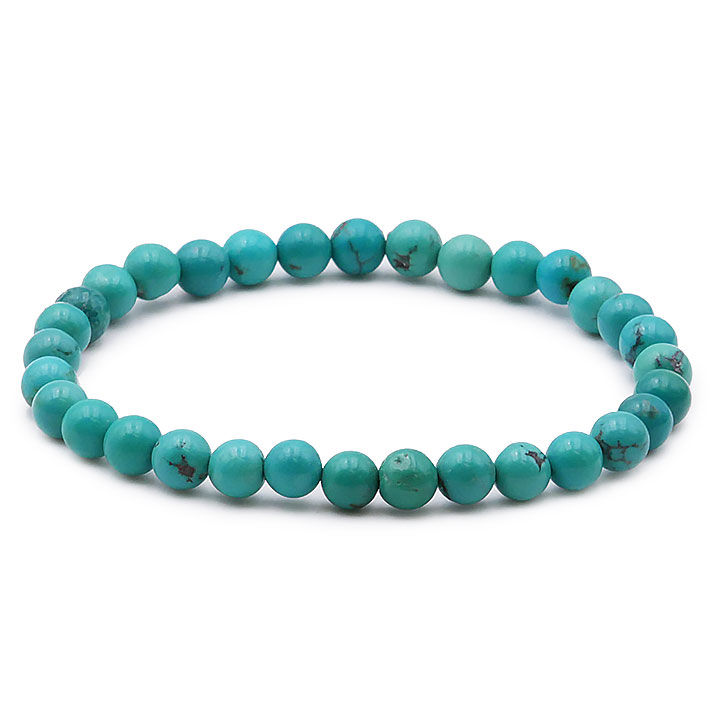 Bracelet boule 06mm TURQUOISE