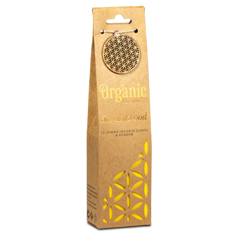 Encens cône Organic Goodness Bois de Santal + brûleur
