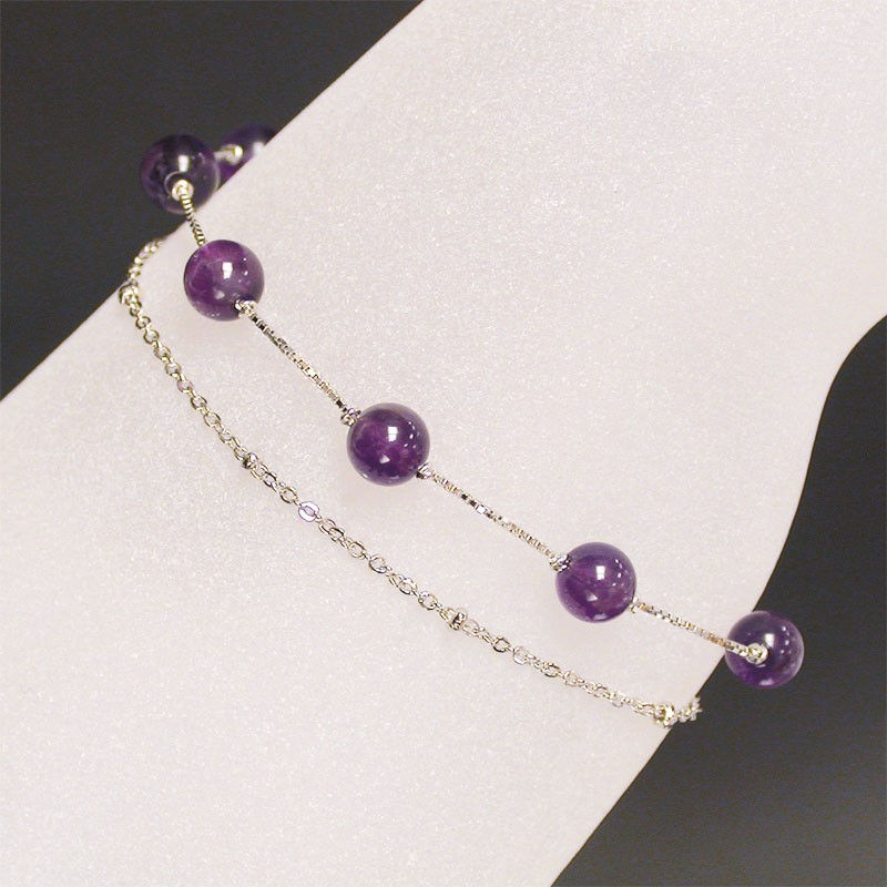 Bracelet argent 0,925 améthyste