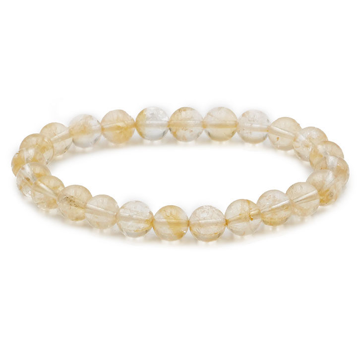 Bracelet boule 08mm CITRINE naturelle