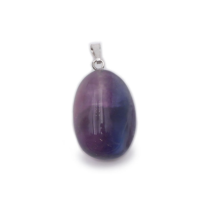 PENDENTIF PIERRE ROULÉE FLUORINE VIOLETTE