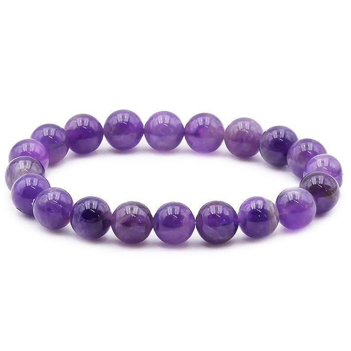 bracelet boule 10mm Améthyste